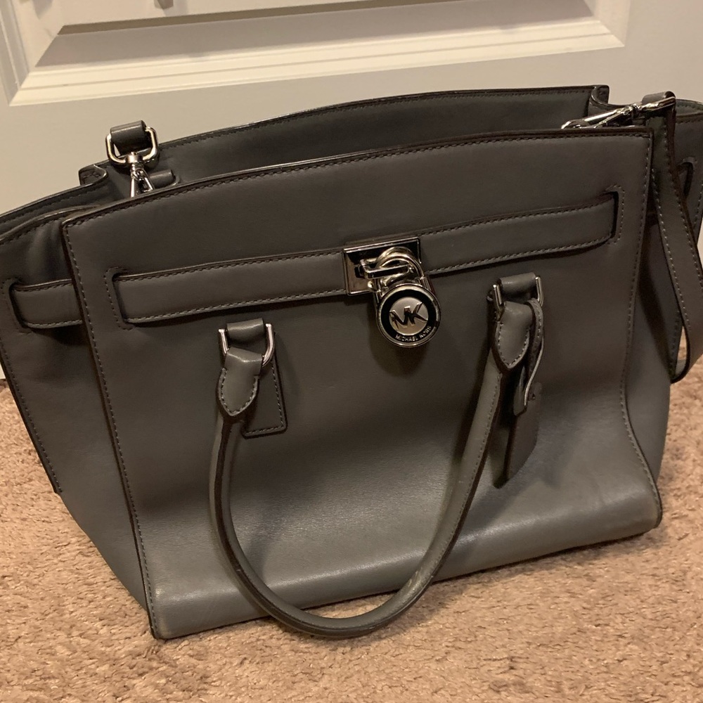 Gray Michael Kors purse